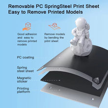 Load image into Gallery viewer, Creality Ender 3 S1 Plus 3D Printer removable pc spring steel print sheet  helps to remove printed models easily