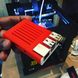 Raspberry Pi Case 3D printed on the FABX Pro